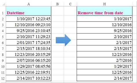 Quickly Remove Time From Date Time Format Permanently In Excel