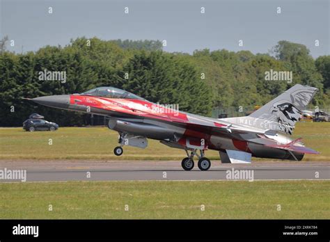 Raf Fairford Uk 19 July 2024 Danish General Dynamics F 16 During The