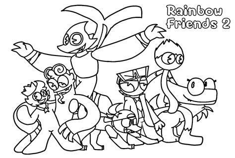 The Origin and Evolution of Rainbow Friends Chapter 2 Coloring Pages