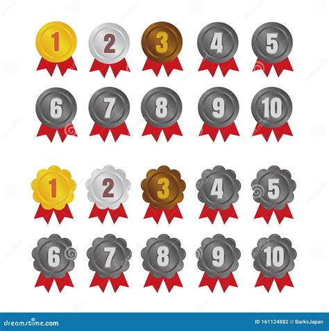 Ranking Medal Icon Illustration 1St Place Stock Illustration Download