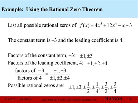 Unlock the Mysteries of the Rational Zeros Theorem: Your Guide to Mastering Polynomial Roots