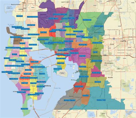 Realzips Geodata Tampa St Petersburg Fl Neighborhoods By Zip Realdatasets