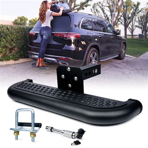 Receiver Hitch Step That Helps Eliminate Rear End Collision Damage Shock Absorbing Hitch Step Superbumper Bumper Shield