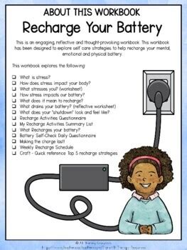 Recharge Your Battery Workbook Self Care Made By Teachers Recharge Your Battery Workbook Self Care Made By Teachers