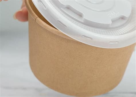 Recyclable Kraft Paper Bowls Customized Small Paper Soup Bowls With Lids
