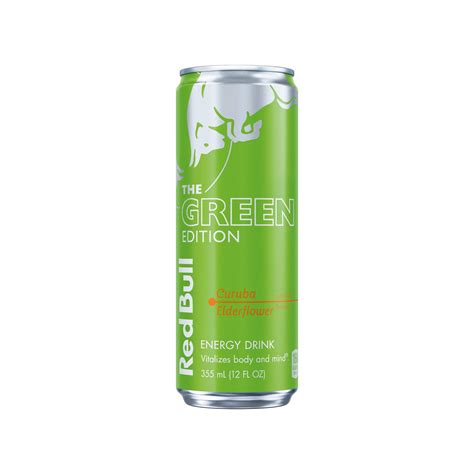 Red Bull 12 Oz Green Edition Curuba Elderflower Energy Drink