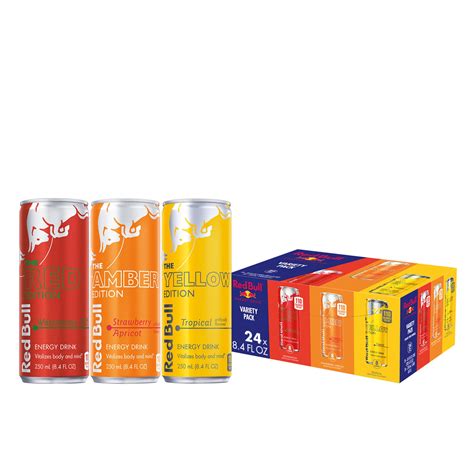 Red Bull Red Amber Yellow Edition Energy Drink Variety Pack 8 4 Fl