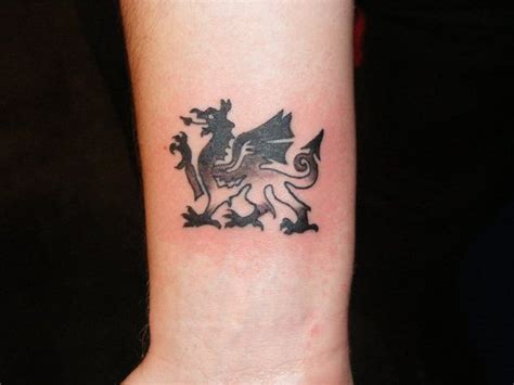 Red Welsh Dragon Tattoos