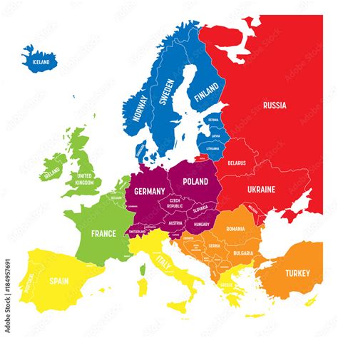 Regions Of Europe Europe Map England Germany Europe