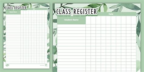 Register In Class