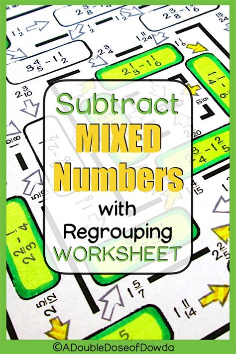 Regrouping To Subtract Mixed Numbers Mrs Findlay S Math Page