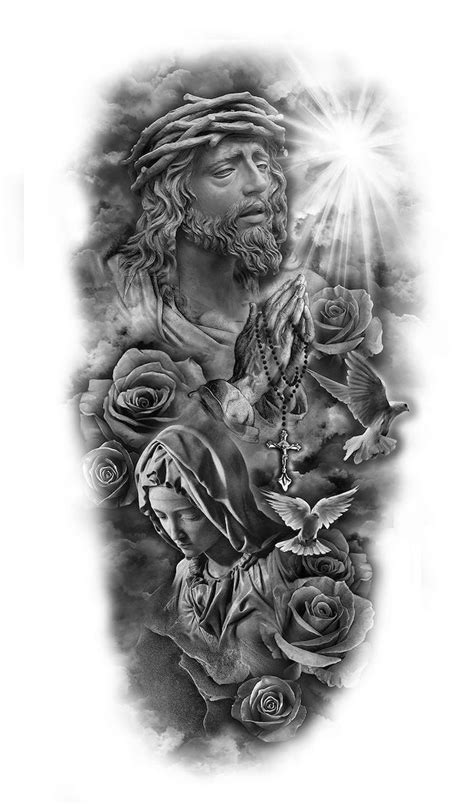 Religious Half Sleeve Tattoo Drawings