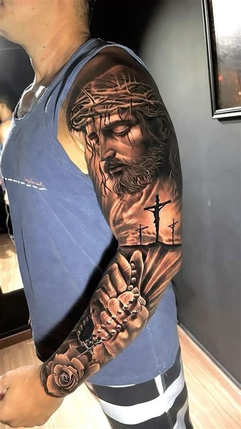 Religious Sleeve Tattoo Ideas For Men