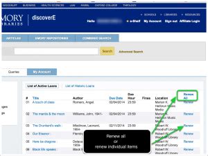 Renew Library Materials Online Emory Libraries Blog