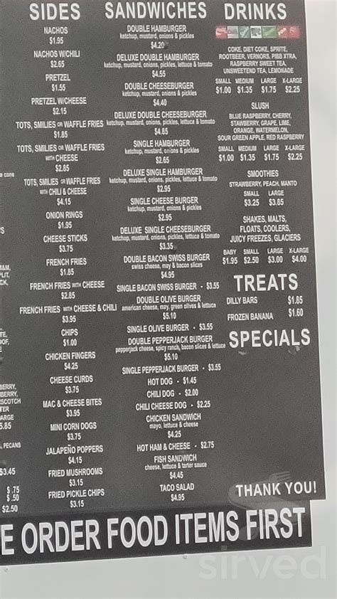 Renfroes Dairy Delite Menus In Homer Michigan United States Renfroes Dairy Delite Menus In Homer Michigan United States