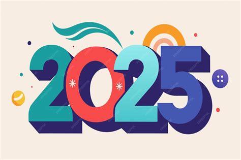 Representaci N Gr Fica Colorida De 2025 Con Adornos Abstractos Vector Representaci N Gr Fica Colorida De 2025 Con Adornos Abstractos Vector