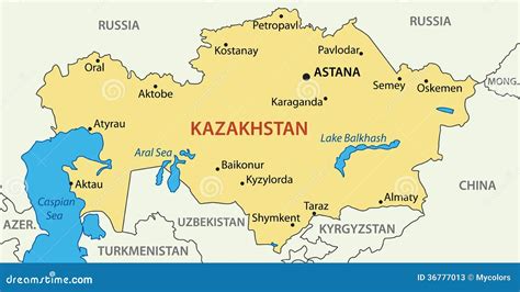 Republic Of Kazakhstan Map