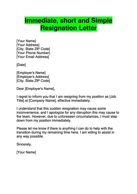 Resignation Letter Examples Resignation Letter Sample With Reason
