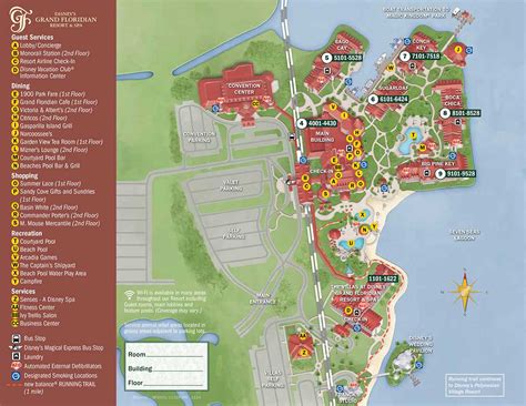 Resort Map Disney Amp 39 S Grand Floridian Resort Amp Spa Florida