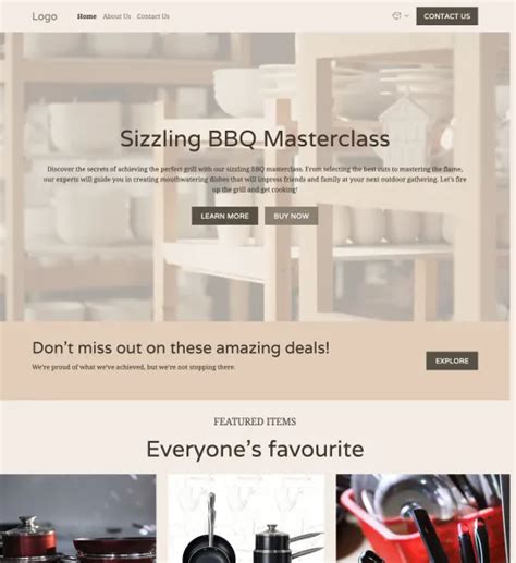 Restaurant Supply Store Website Template Restaurant Supply Store Website Template