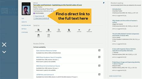 Retrieving The Full Text Of An Article From Uc Library Search On Vimeo