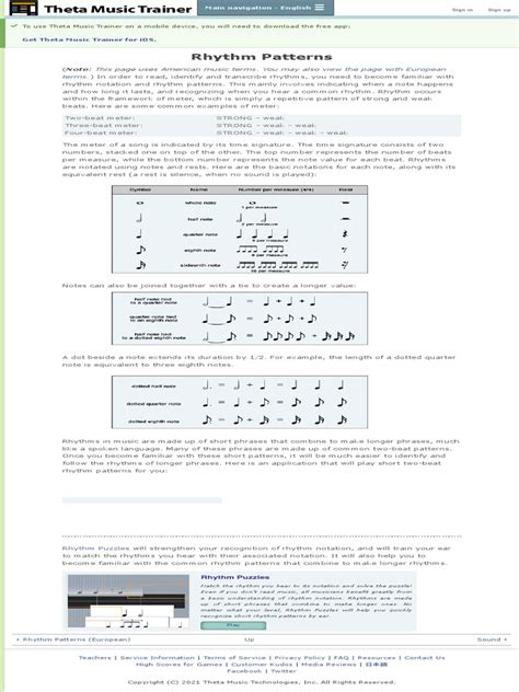 Rhythm Patterns Theta Music Trainer Ear Training And Music Theory Rhythm Patterns Theta Music Trainer Ear Training And Music Theory