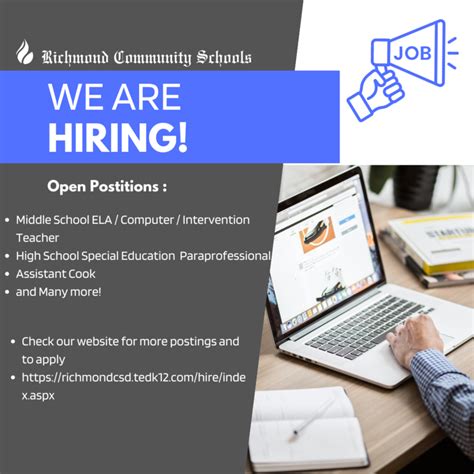 Richmond Community Schools Is Hiring Join Our Dynamic Team Today