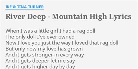 River Deep Mountain High Lyrics