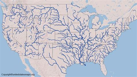 River Map Of Us United States Maps River Map Of Us United States Maps