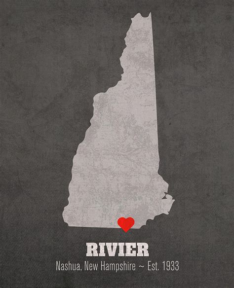 Rivier University Nashua New Hampshire Founded Date Heart Map Mixed Rivier University Nashua New Hampshire Founded Date Heart Map Mixed