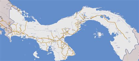 Road Map Of Panama And Panama Road Maps