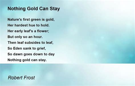 Robert Frost Poem Nothing Gold Can Stay In The Outsiders Sitedoct Org