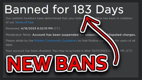Roblox Banned Someone For 183 Days 6 Months Youtube