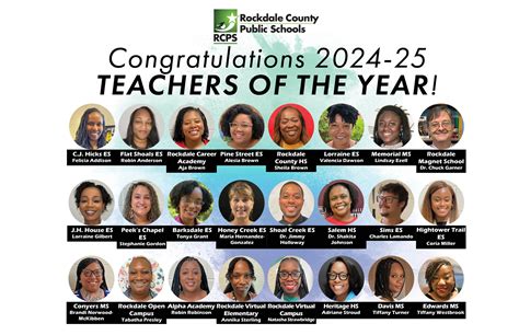Rockdale County Public Schools Announces Teacher Of The Year Finalists