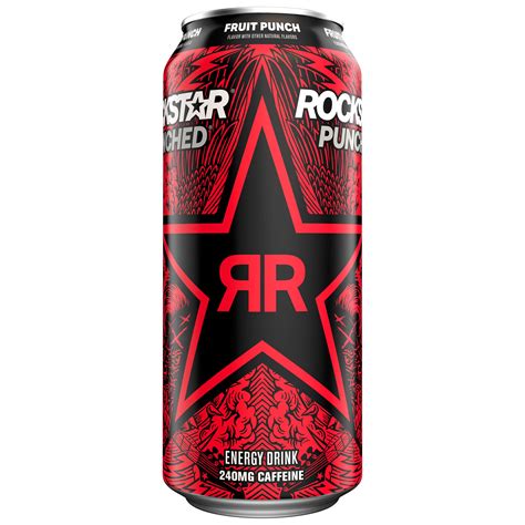 Rockstar Punched Fruit Punch Energy Drink 16 Fl Oz 12 Pk