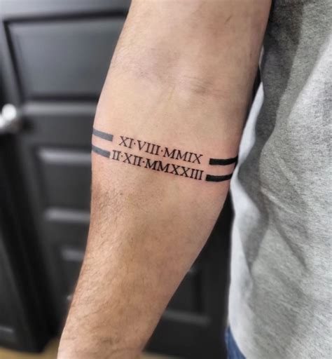 Roman Numerals Tattoo Men