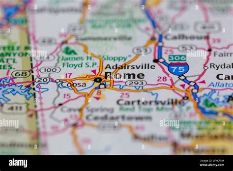 Rome Georgia Map Rome Georgia Map