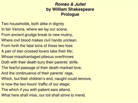Romeo and Juliet Prologue Explained