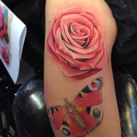 Rose And Butterfly Color Tattoo Feel Free To Use This Phot Flickr