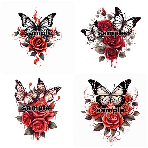 Rose And Butterfly Tattoo