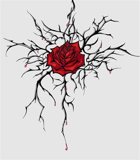 Rose And Thorns By Isalwaysinspired On Deviantart Thorn Tattoo Rose