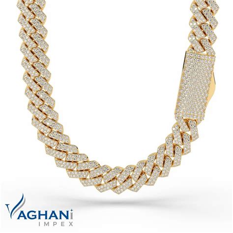Round Diamond Cuban Link Chain Weight 137 800 Gram Gold At 711000