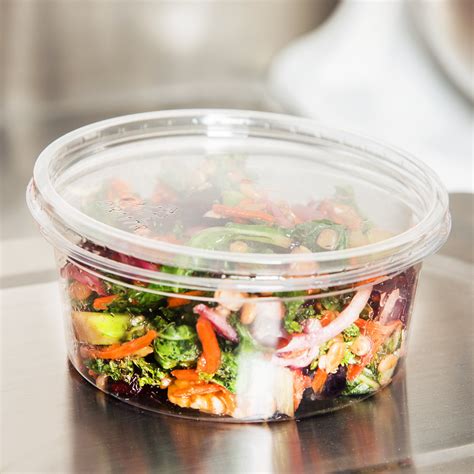 Round Plastic Container Choice 16 Oz Clear Plastic Round Deli Round Plastic Container Choice 16 Oz Clear Plastic Round Deli