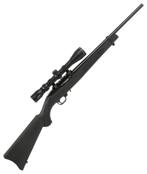 Ruger 10 22 Carbine 22 Long Rifle Satin Black Hardwood Semi Automatic Rifle 18 5In Sportsman S Warehouse
