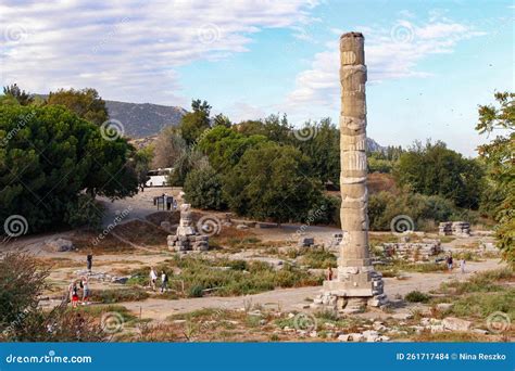 Ruins Of Temple Of Artemis At Ephesus Selcuk Stock Image Image Of