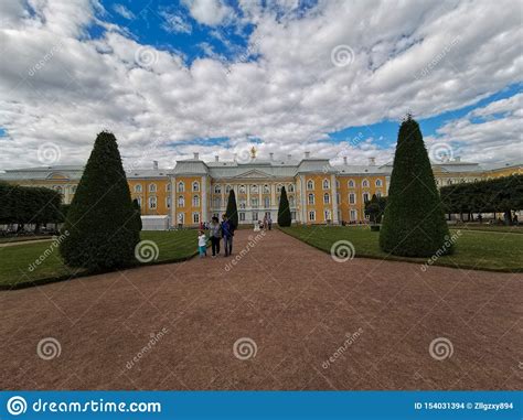 Russia Peterhof Palace At St Petersburg Summer Time Editorial Image