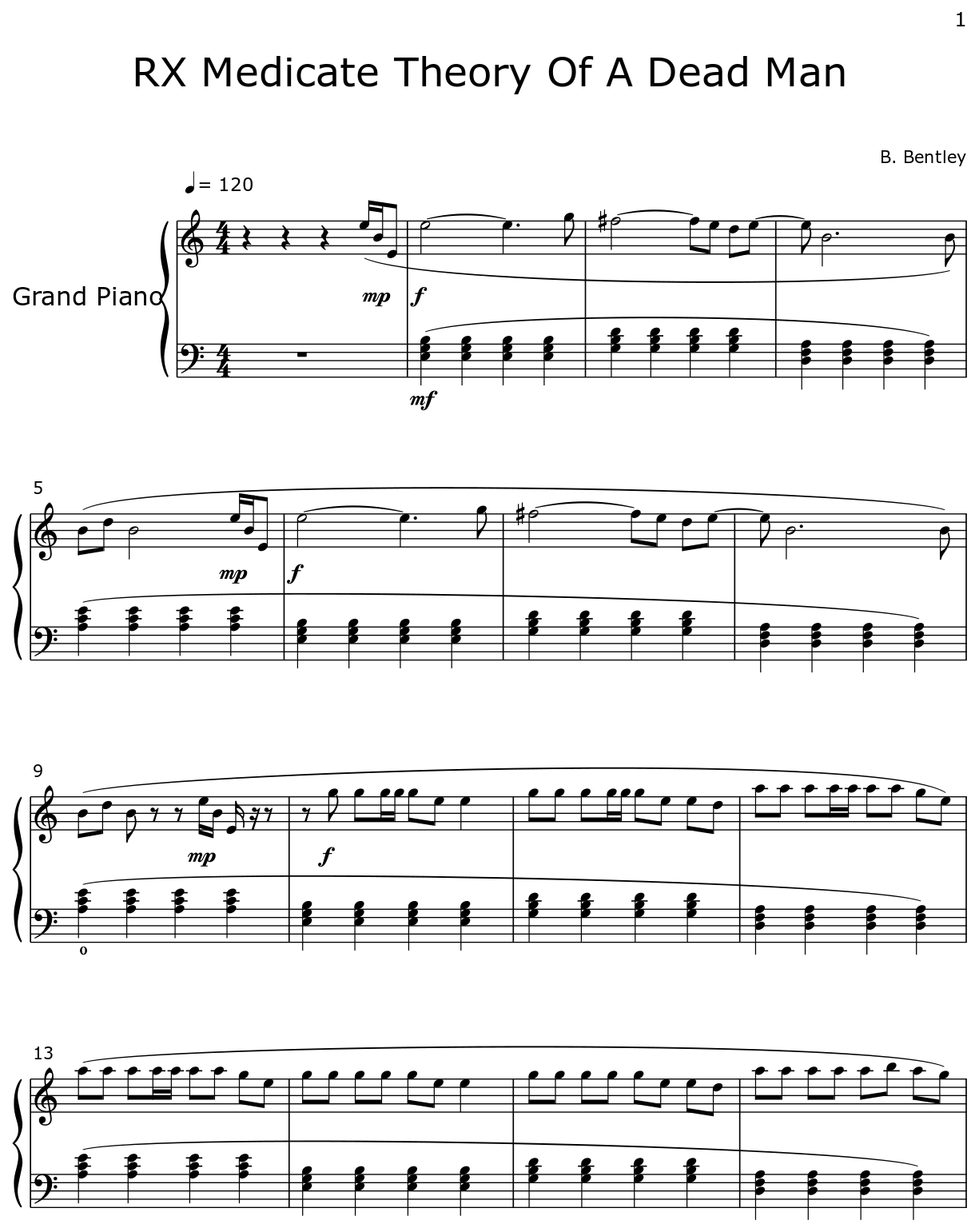 Rx Medicate Theory Of A Deadman Piano Sheet Sheet Music For Piano Rx Medicate Theory Of A Deadman Piano Sheet Sheet Music For Piano