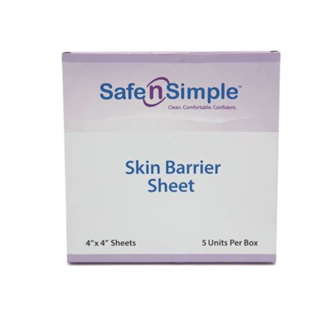 Safe N Simple Skin Barrier Sheets 4 X 4 Individually Wrapped