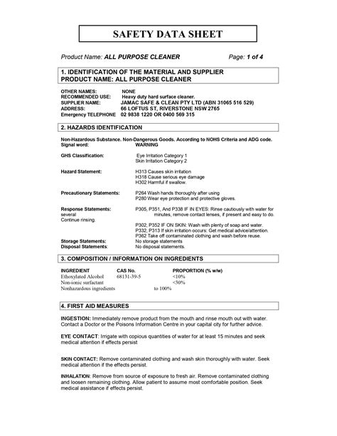Safety Data Sheets Sds For House Cleaning Supplies Ask A House Cleaner Safety Data Sheets Sds For House Cleaning Supplies Ask A House Cleaner