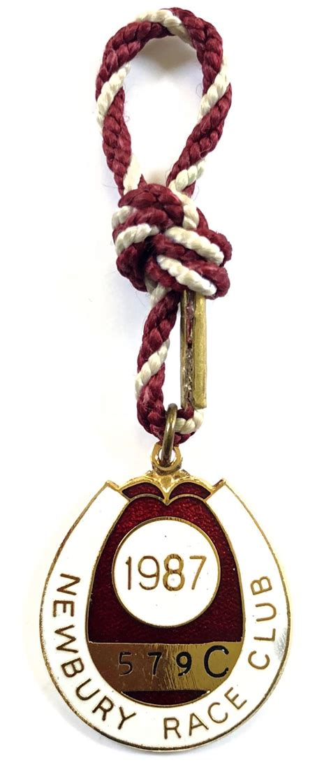 Sally Bosleys Badge Shop 1996 Newbury Racecourse Horse Racing Club Badge